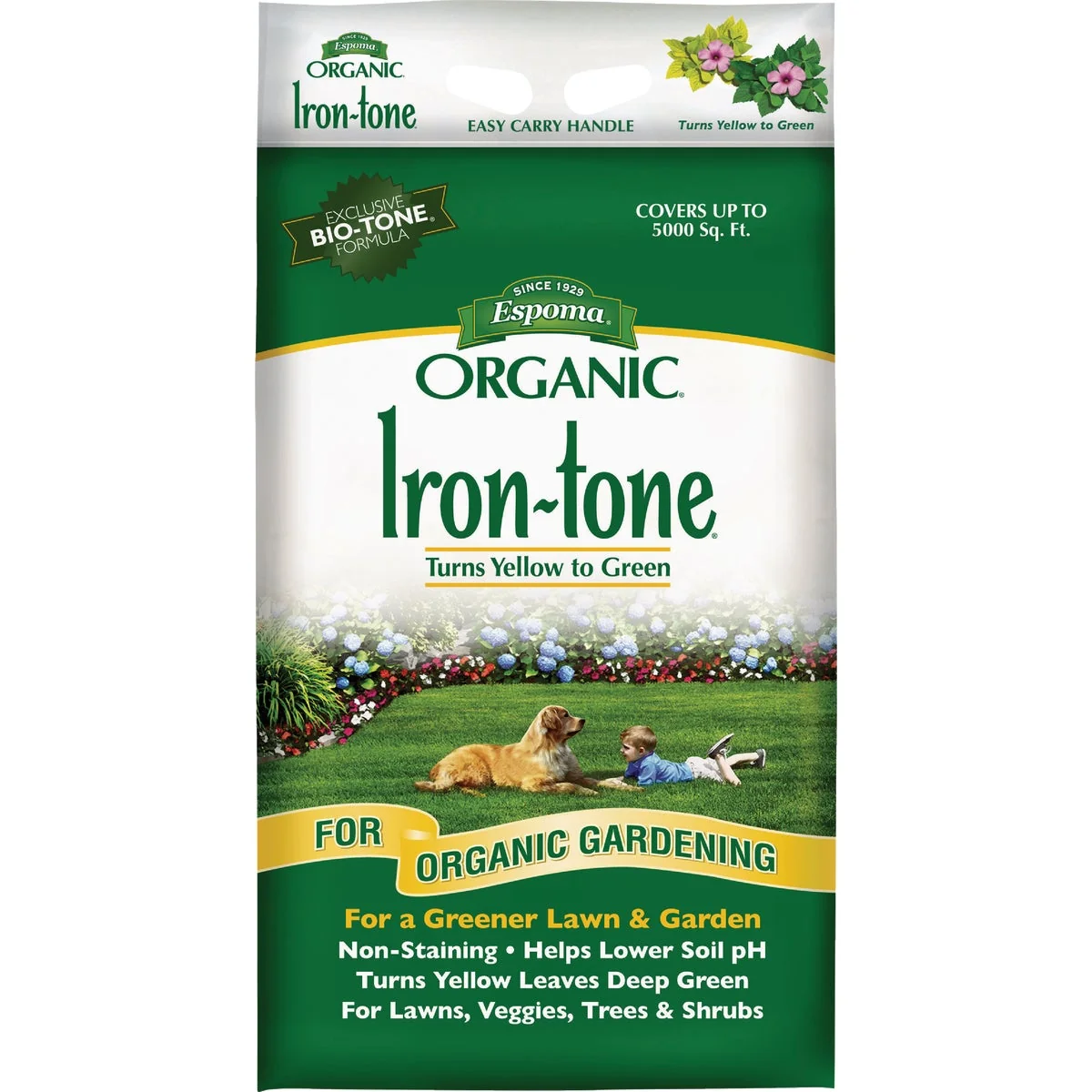 Solid Espoma Organic 20 Lb. 3-0-3 Iron-tone Granular Plant Food Certified