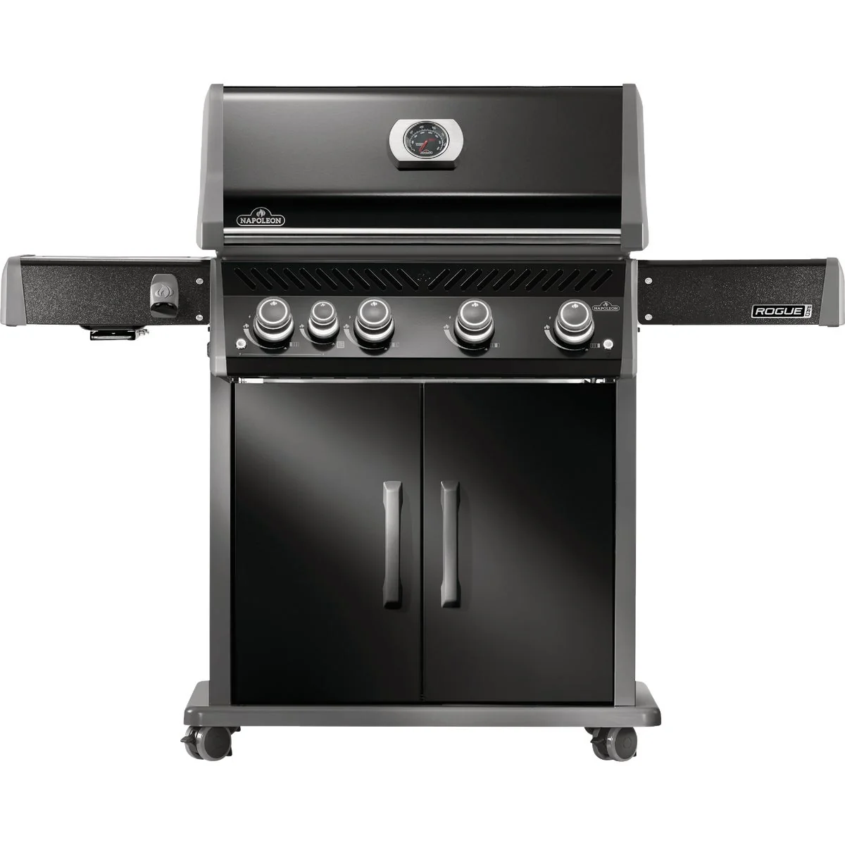 Convenient Napoleon Rogue Pro 525 4-Burner LP Gas Grill with Infrared Side Burner Black Recyclable
