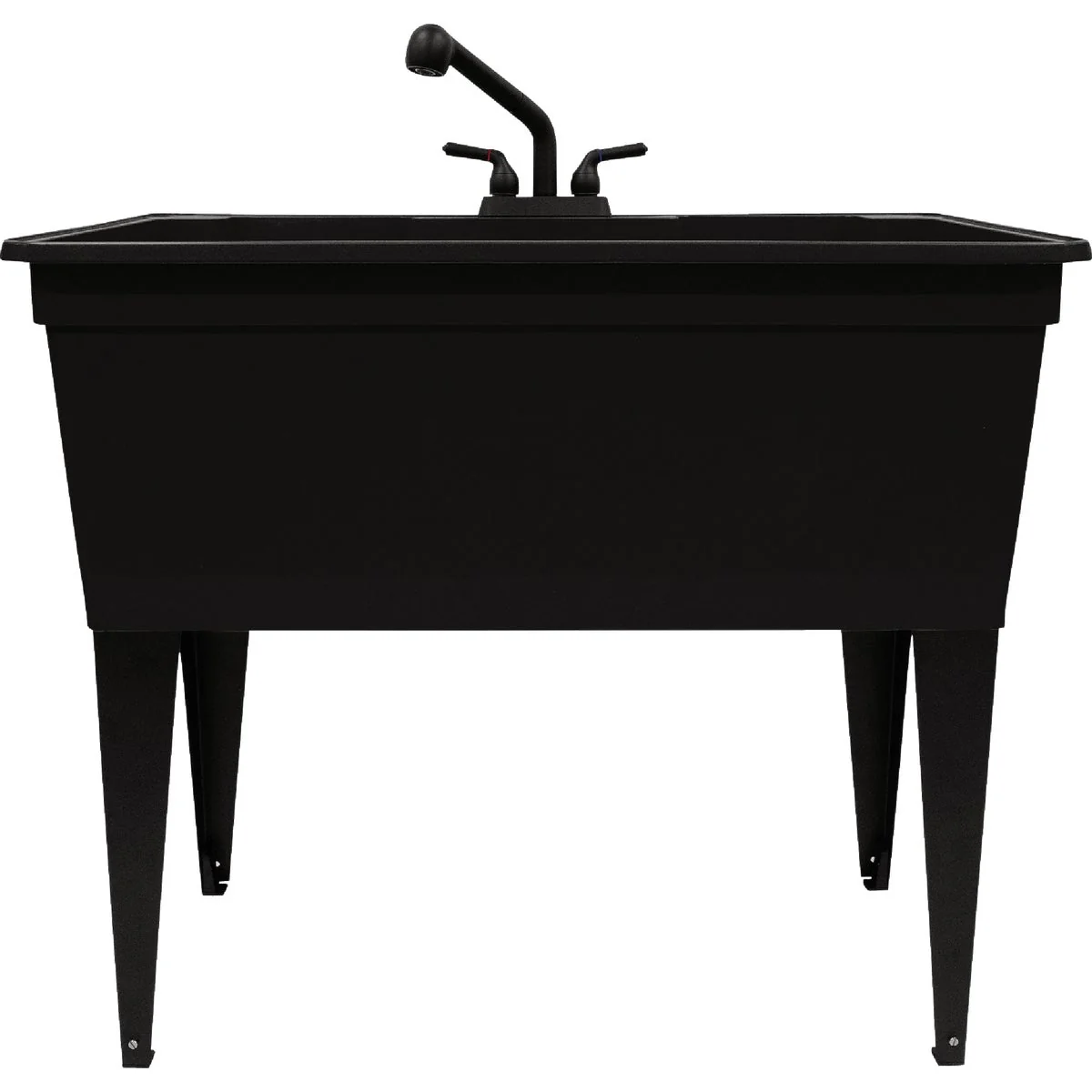 Smooth Tehila Large 37 Gal. Black Utility Tub Kit Clean