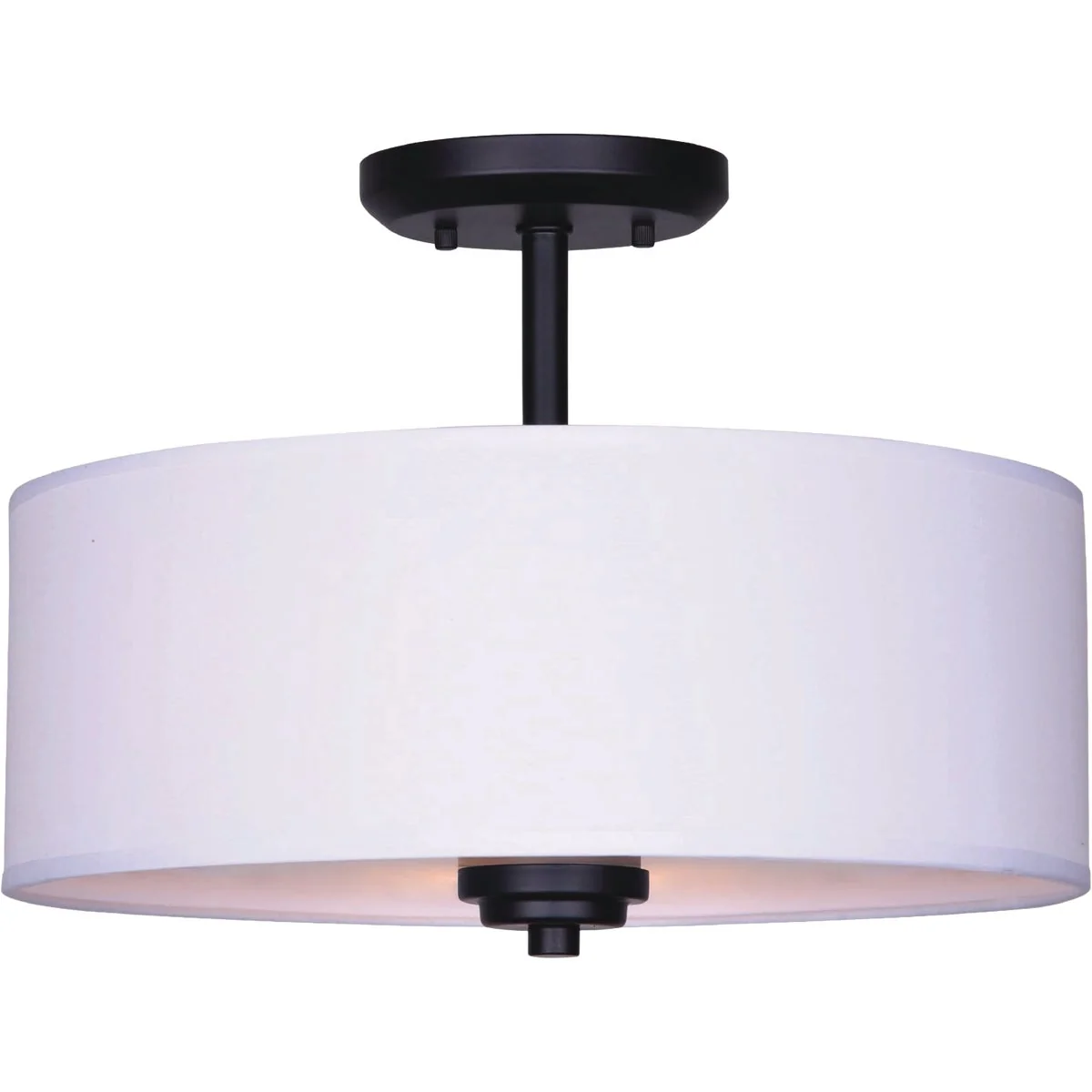 Versatile Canarm Black Semi Flush Fabric Shade Practical