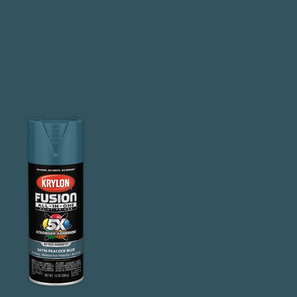 Versatile Krylon Fusion All-In-One 12 Oz. Satin Spray Paint Peacock Blue Proven
