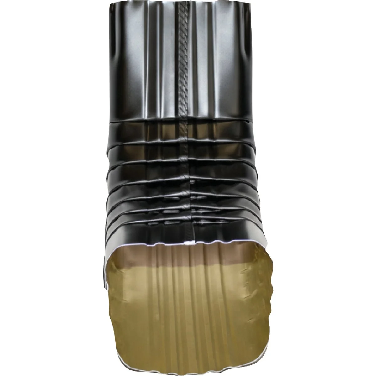 Sophisticated Spectra Metals 3 In. x 4 In. Aluminum Black Front Downspout Elbow Durable