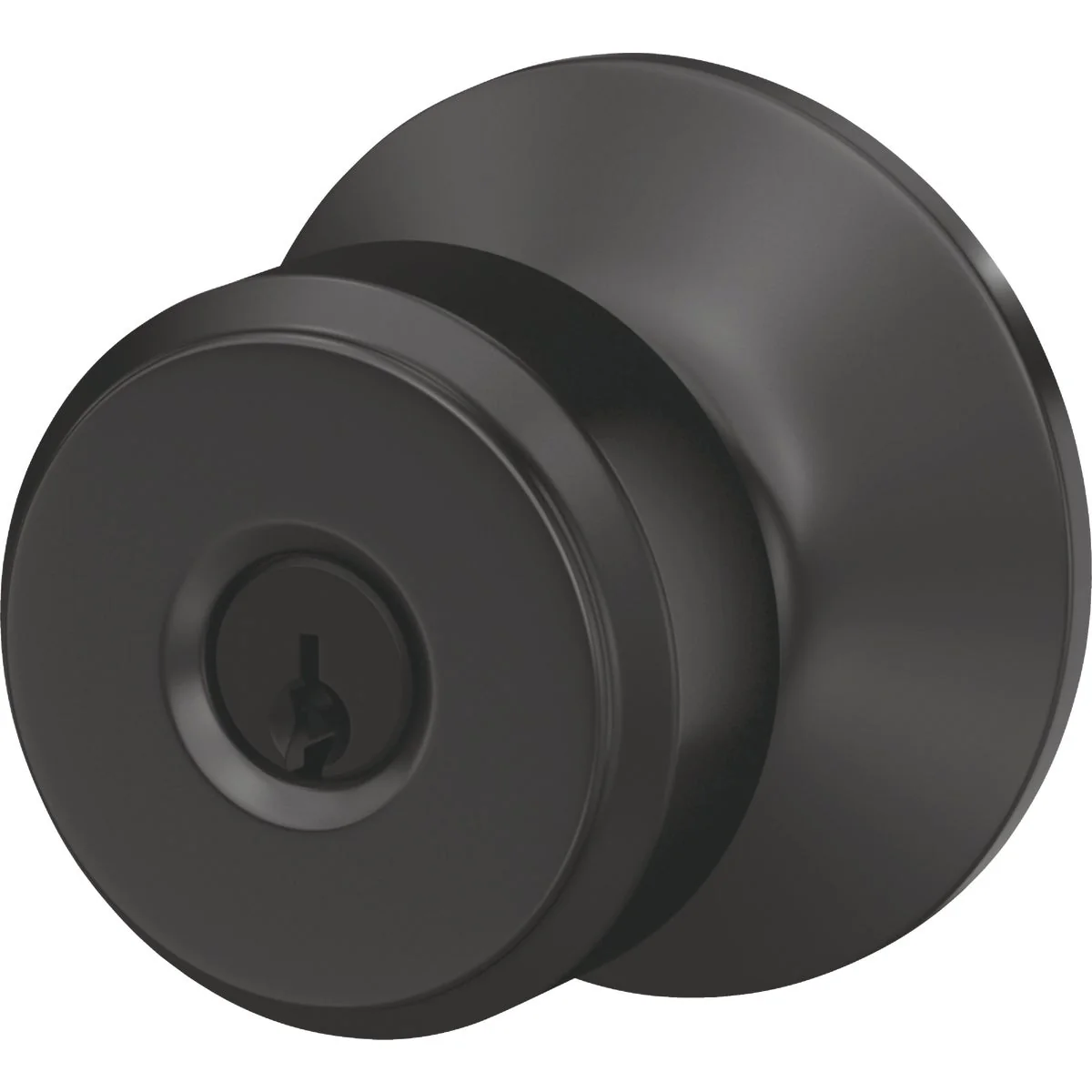 High-Performance Schlage Bowery Matte Black Restoring Keyed Entry Door Knob Quality