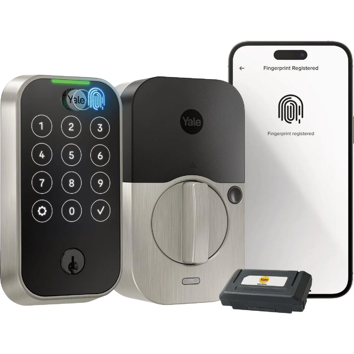 Solid Yale Assure Satin Nickel Electronic Lock Touch Keypad Deadbolt with WiFi Innovative
