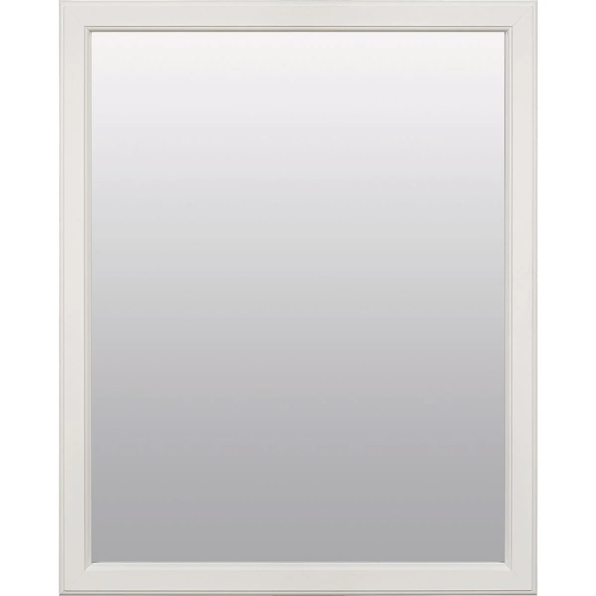 High-End Zenna Home 20 In. x 25 In. White Framed Wall Mirror Lightweight