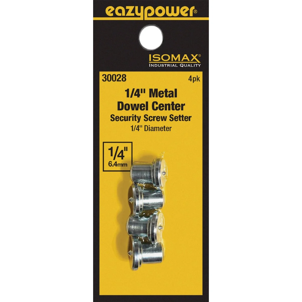 Fashionable Eazypower Corporation 1 4 In. Steel Plated Dowel Center 4-Pack Environmentally Friendly