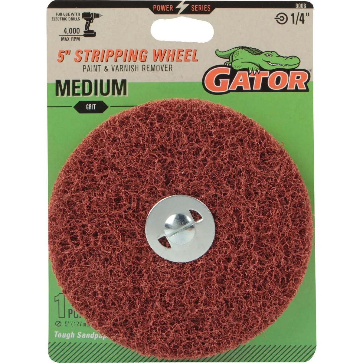 Responsible Gator 5 In. Medium Grit Drill-Mount Stripping Wheel Long-Lasting
