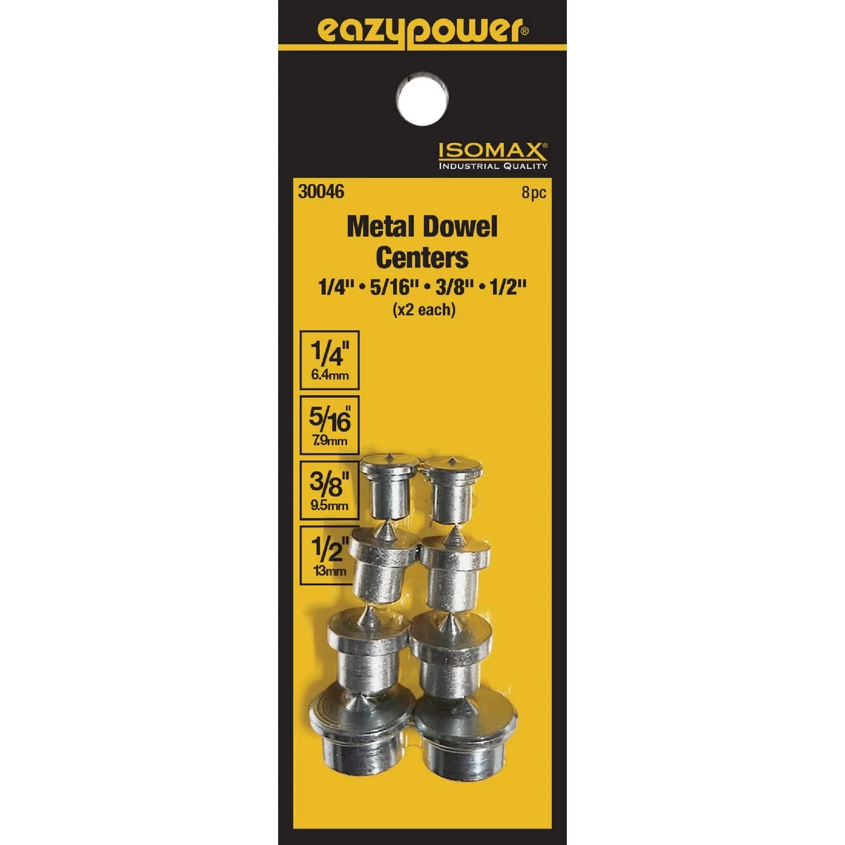 Long-Lasting Eazypower Corporation Steel Plated Dowel Center Set 8-Piece Superior