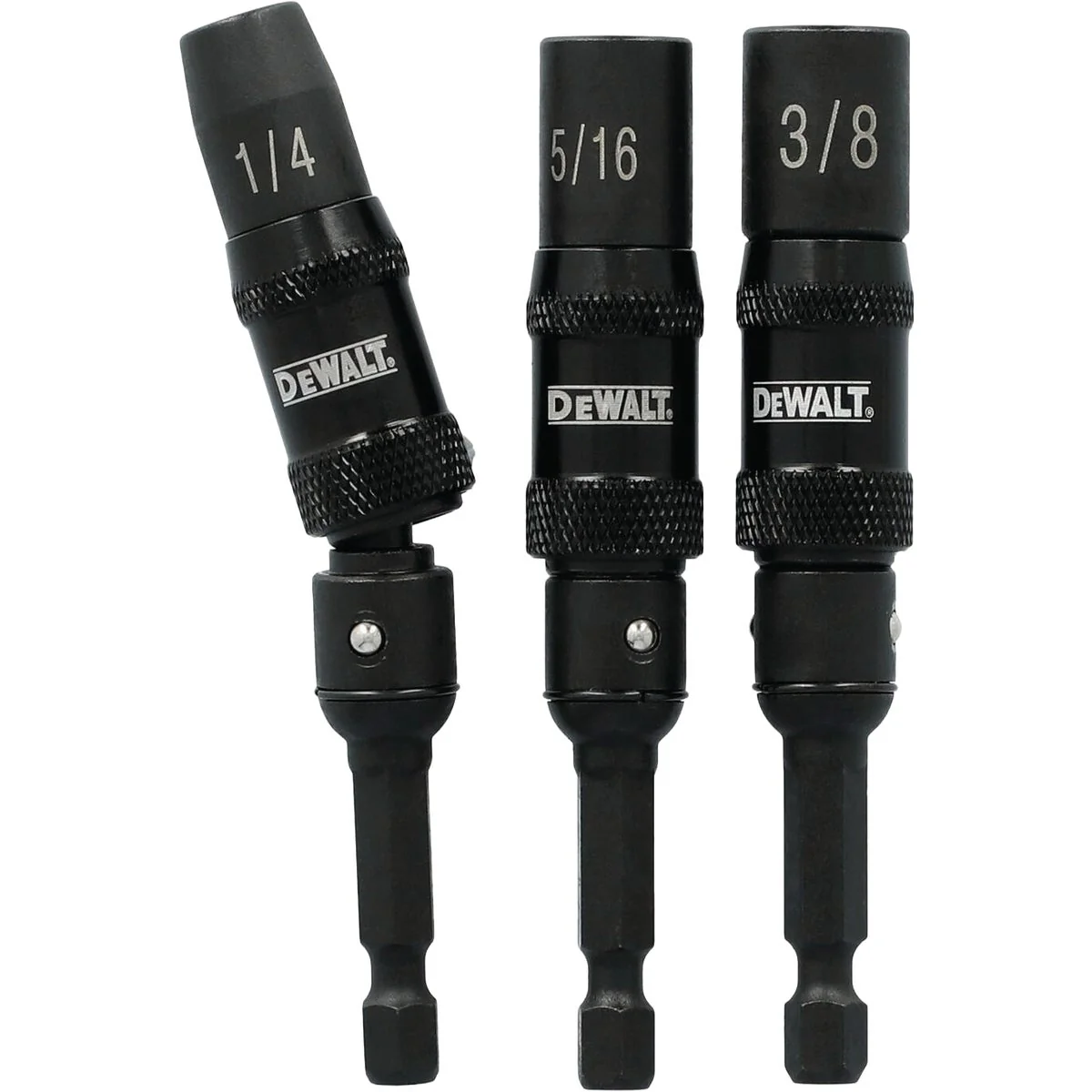 Original Design DEWALT Elite Series 1 4 In. Pivoting Impact Nutdriver Bit Set 3-Piece Certified