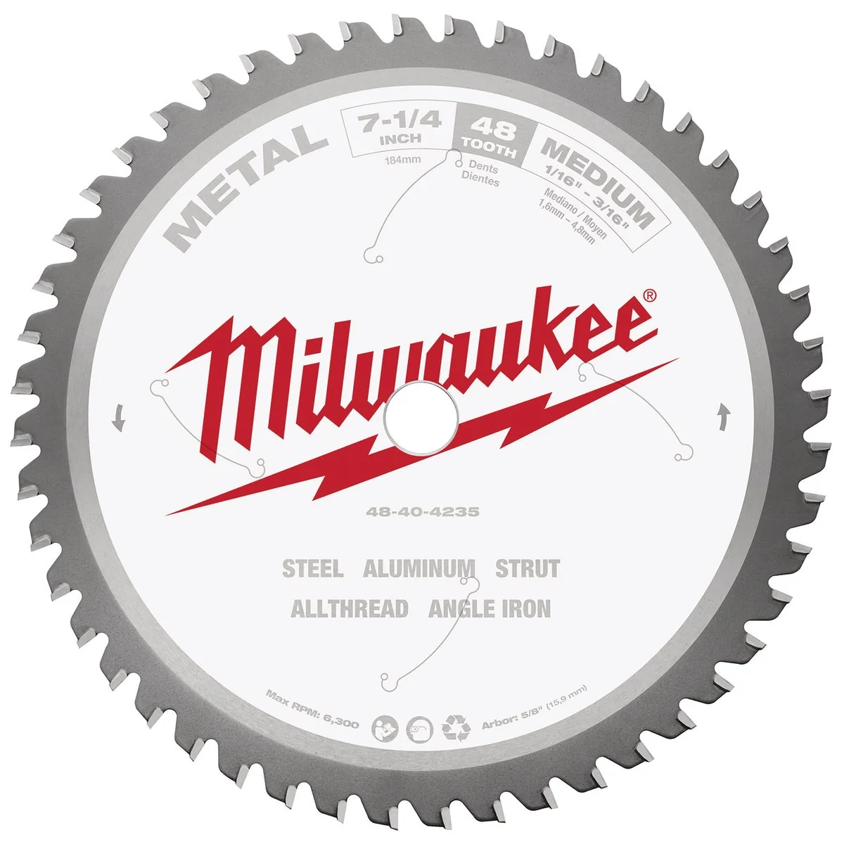 Flexible Milwaukee 7-1 4 In. 48-Tooth Metal Circular Saw Blade Secure