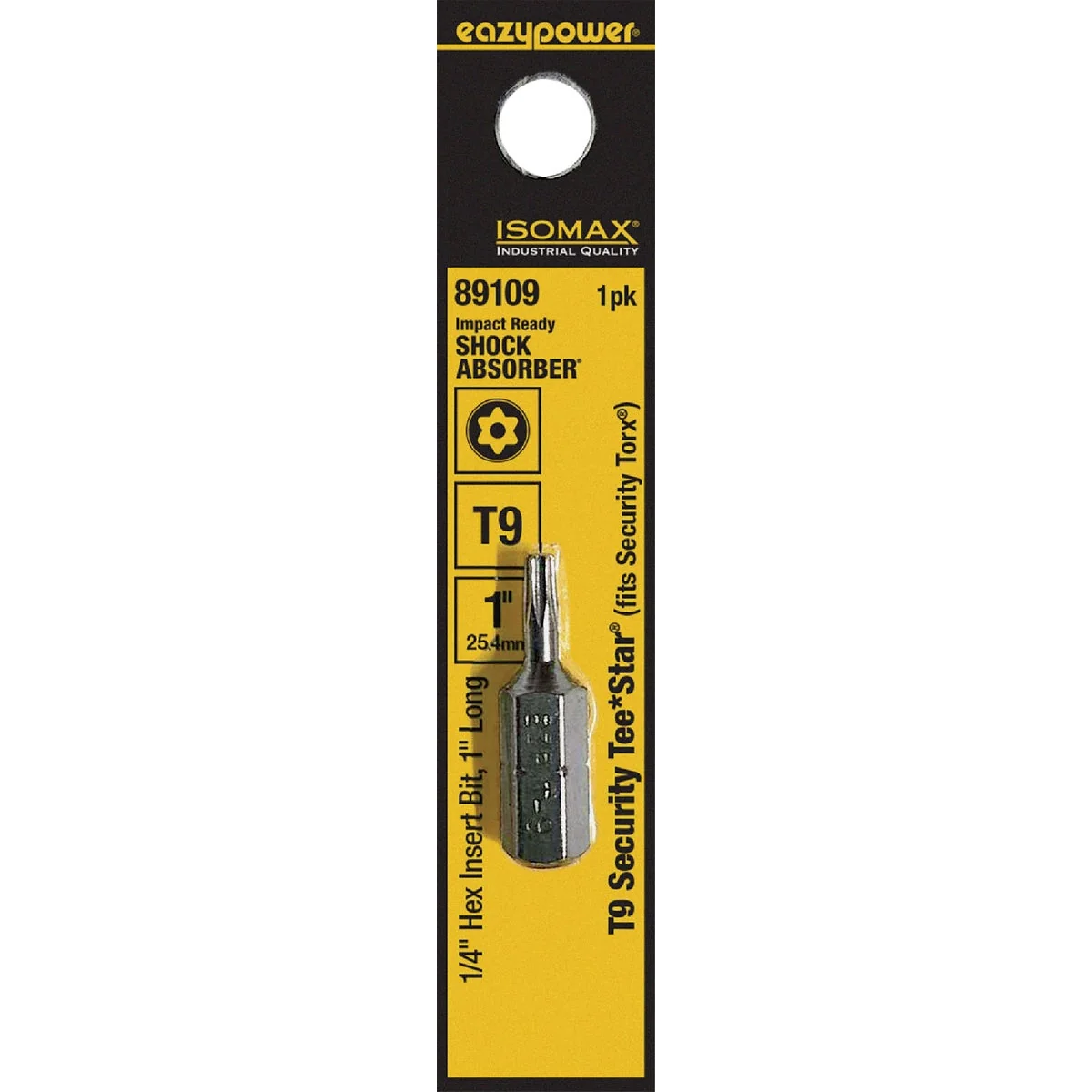 Elegant Eazypower Corporation Tamperproof Torx Security T9 1 In. 1 4 In. Hex Screwdriver Bit Safe