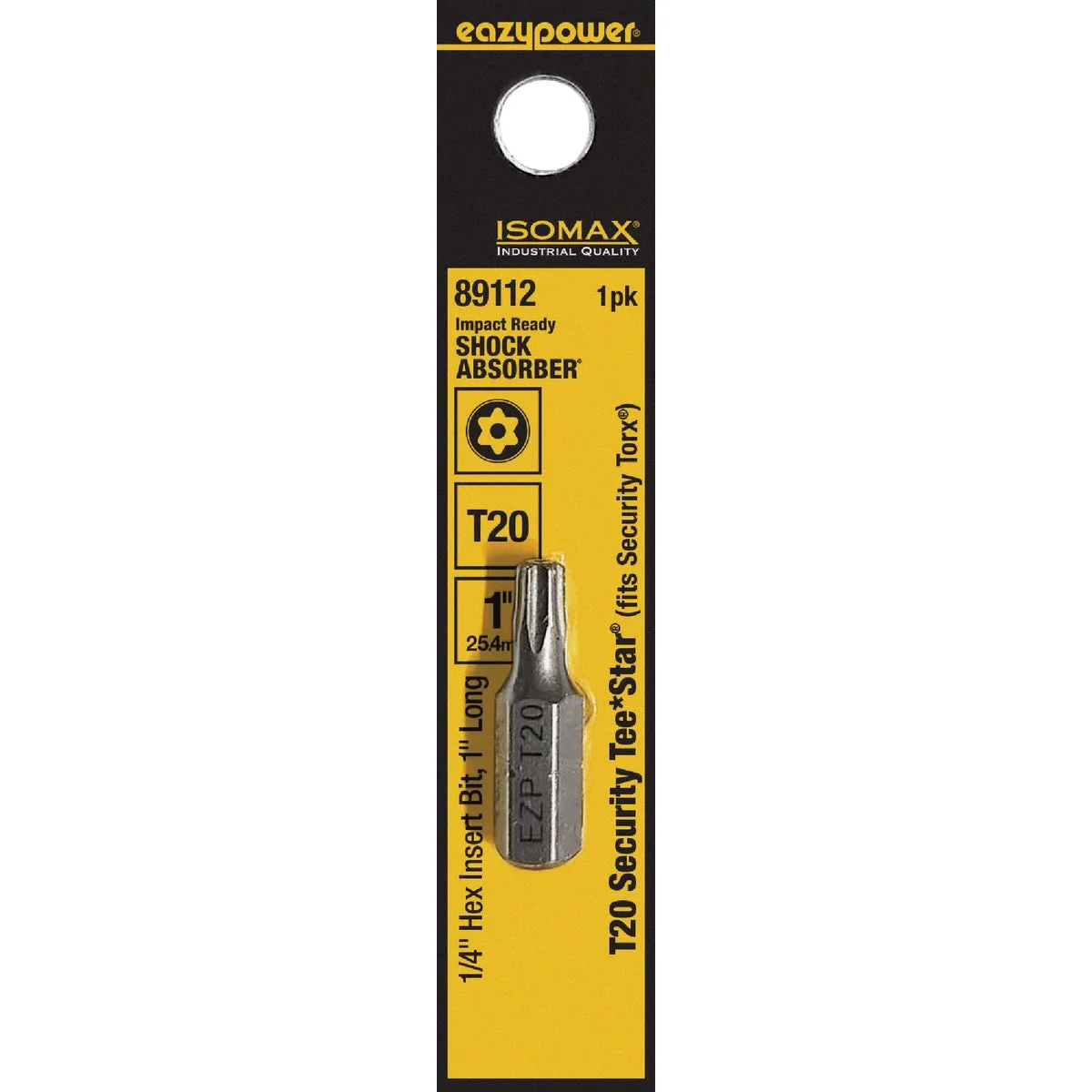 Superior Eazypower Corporation Tamperproof Torx Security T20 1 In. 1 4 In. Hex Screwdriver Bit Fine Crafted