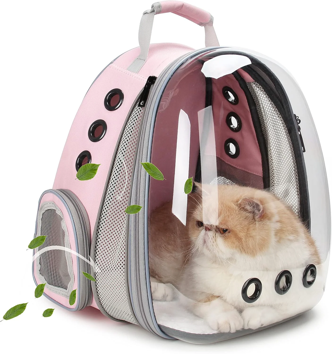Modern Lollimeow Cat Carrier Backpack Bubble Expandable Backpack Carrier Pets and Small Dogs Airline- Designed for Travel Hiking Walking Outdoor Use Front Expandable-Pink Stylish
