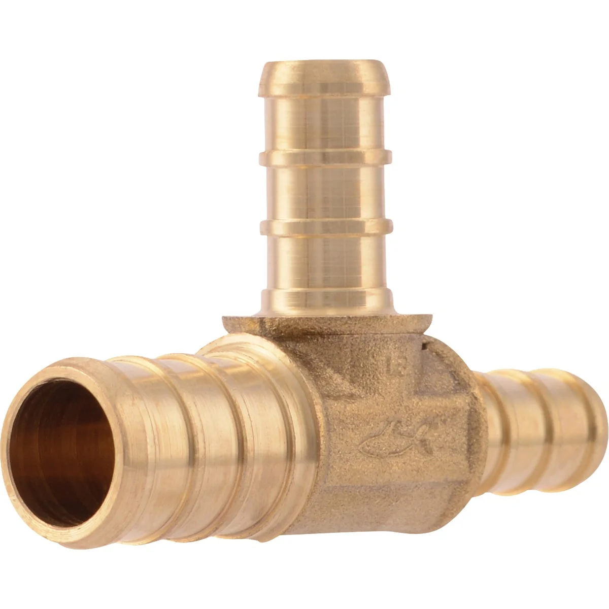 Unique SharkBite 1 2 In. x 3 8 In. x 3 8 In. Barb Brass PEX Tee Excellent