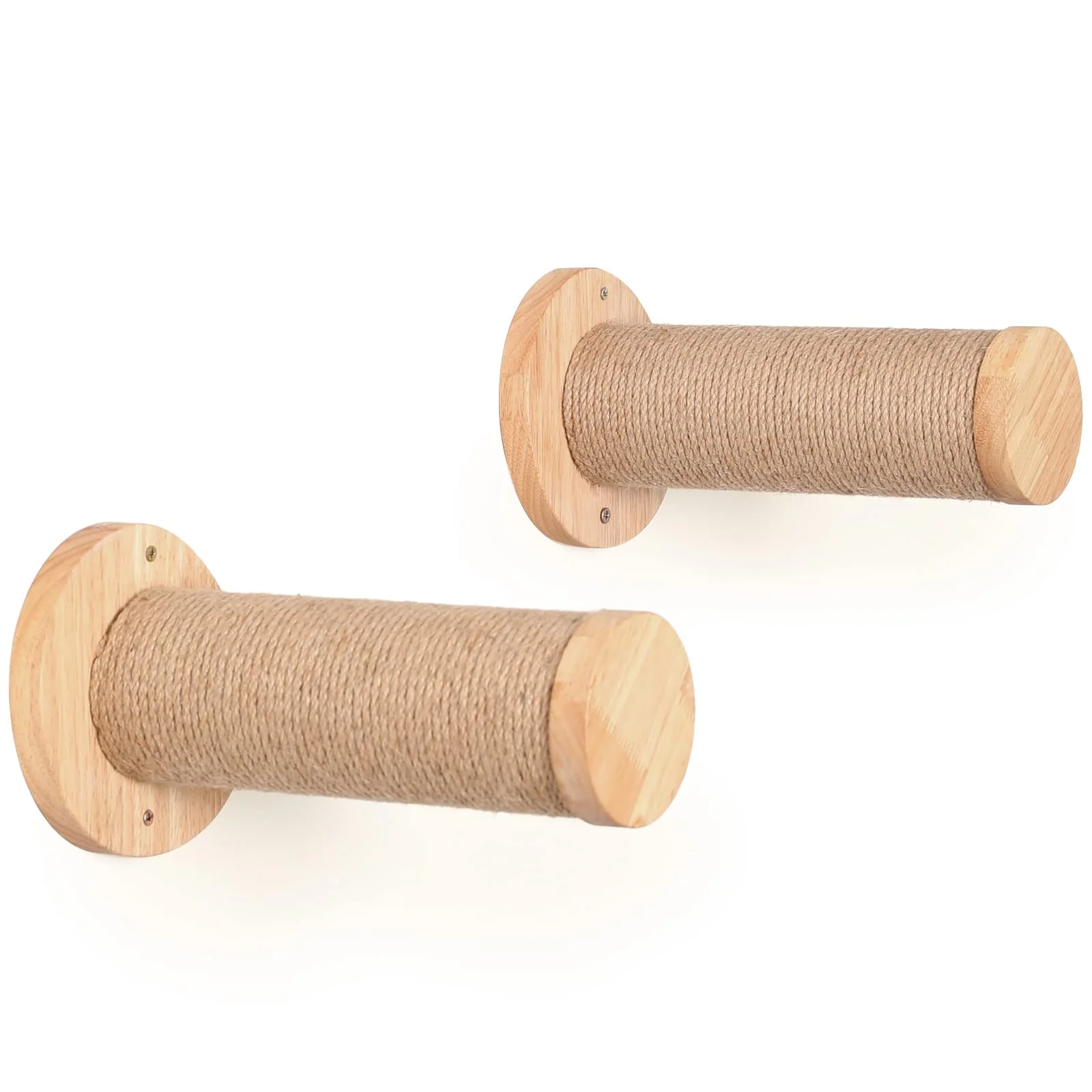 Reliable FUKUMARU Cat Wall Furniture - 11.8-Inch Wall-Mounted Cat Steps 2-Pack with Jute Scratching Shelf Stylish