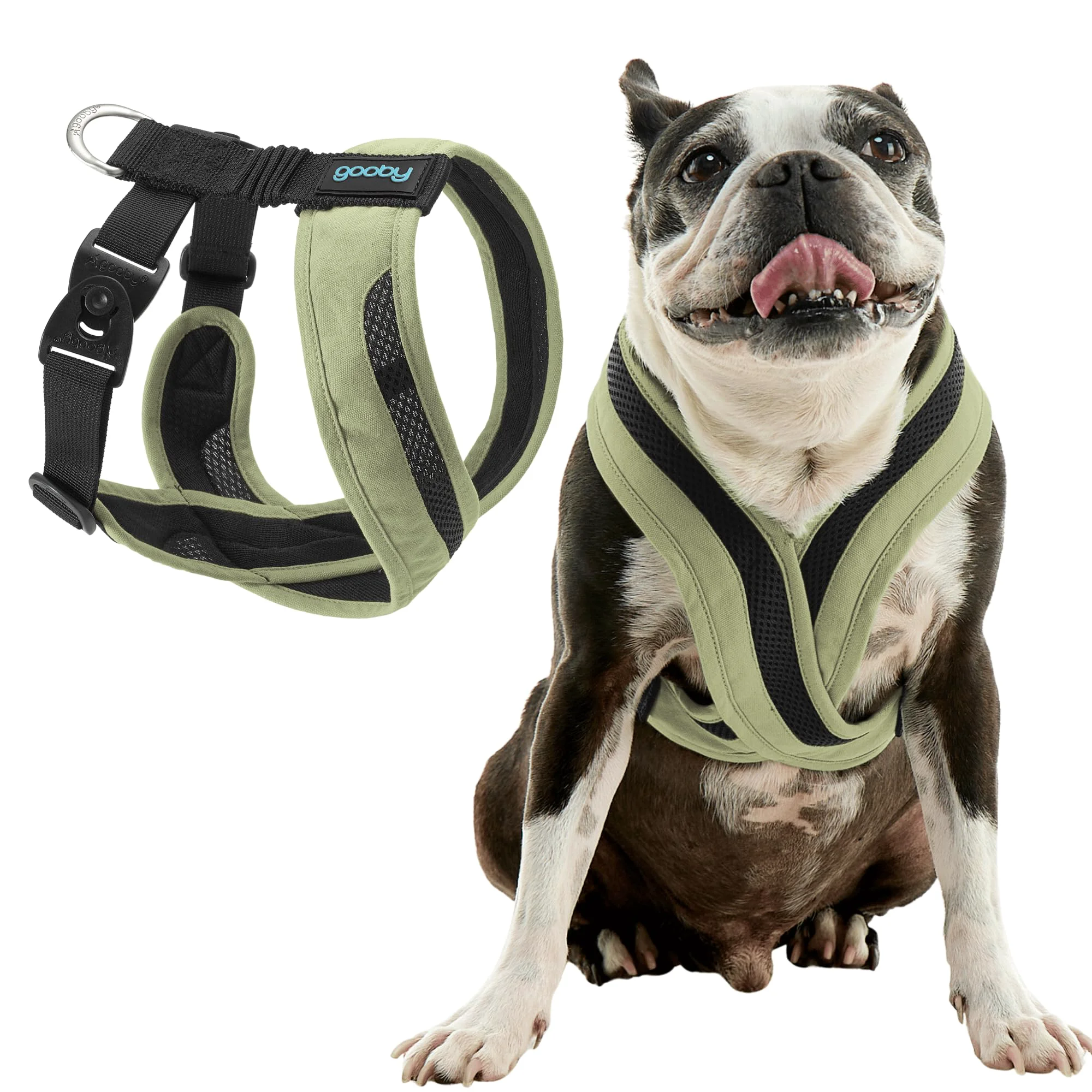 Expertly Made Gooby Comfort X One Dog Harness – Escape- Choke- for Small Medium Dogs Portland Green 2X-Small Original