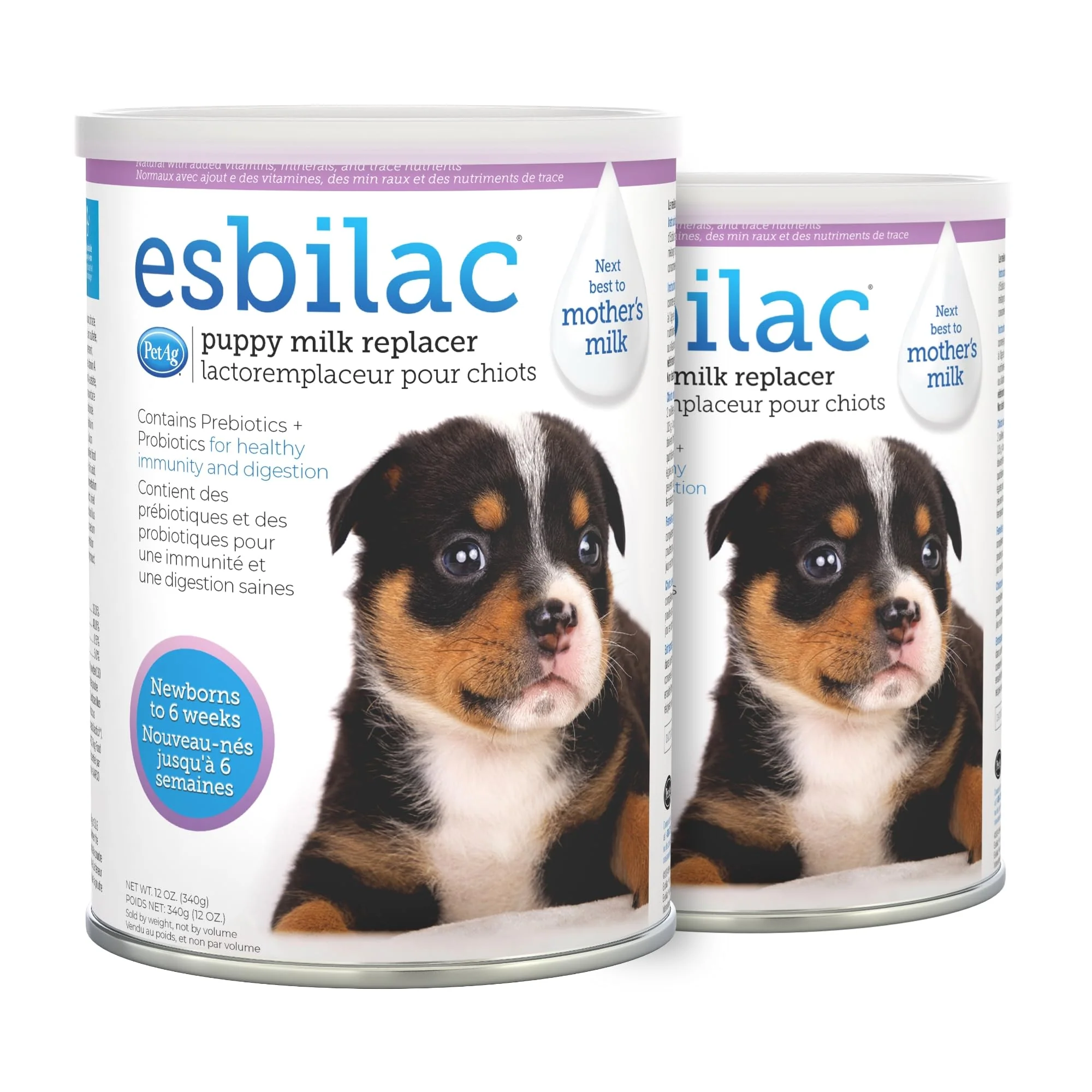 Original Design PetAg Esbilac Puppy Milk Replacer Powder – 12 oz Pack of 2 Newborn to 6 Weeks Stylish