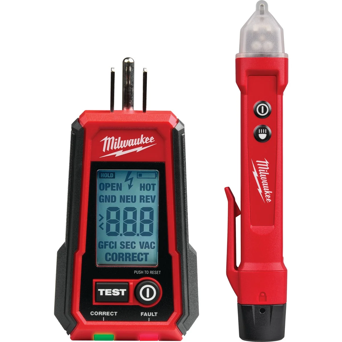 Eco-Friendly Milwaukee 50 to 1000V Digital GFCI Receptacle Tester Voltage Detector Artisan