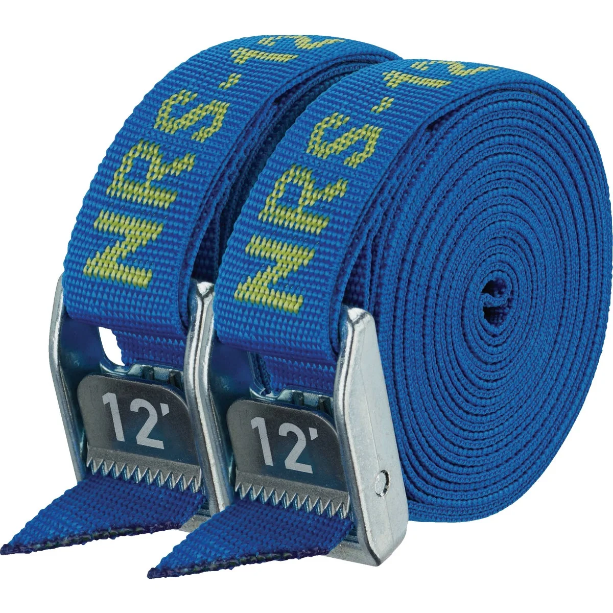 Environmentally Friendly NRS 1 In. x 12 Ft. Iconic Blue Heavy Duty Tie-Down Strap 2-Pack Healthy