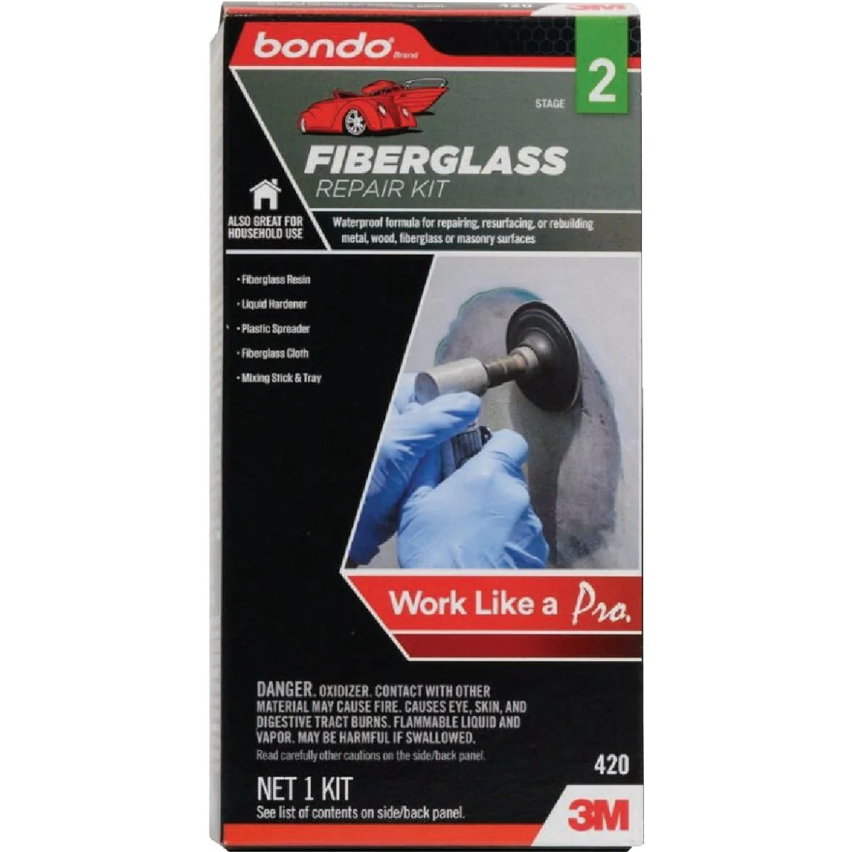 Detailed Bondo 1 2 Pt. Fiberglass Repair Kit Specialty