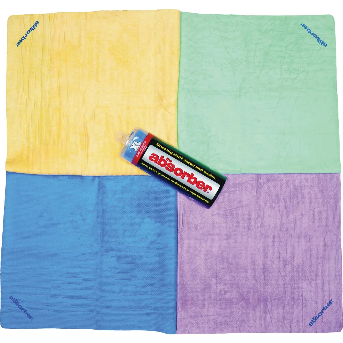 Secure CleanTools The Absorber XL 29 In. x 18 In. Chamois Cloth Assorted Colors Fine Crafted
