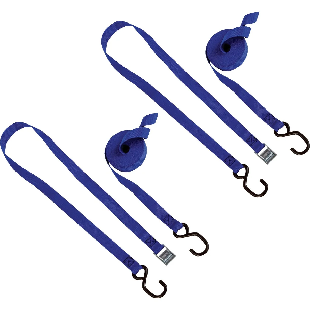 Original NRS 1 in x 14 Ft. Iconic Blue Heavy Duty J-Hook Tie-Down Strap 2-Pack Healthy