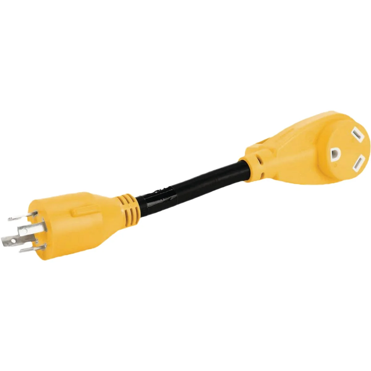 Proven Camco Power Grip 30-Amp 4-Prong Heavy-Duty RV Generator Adapter Dependable