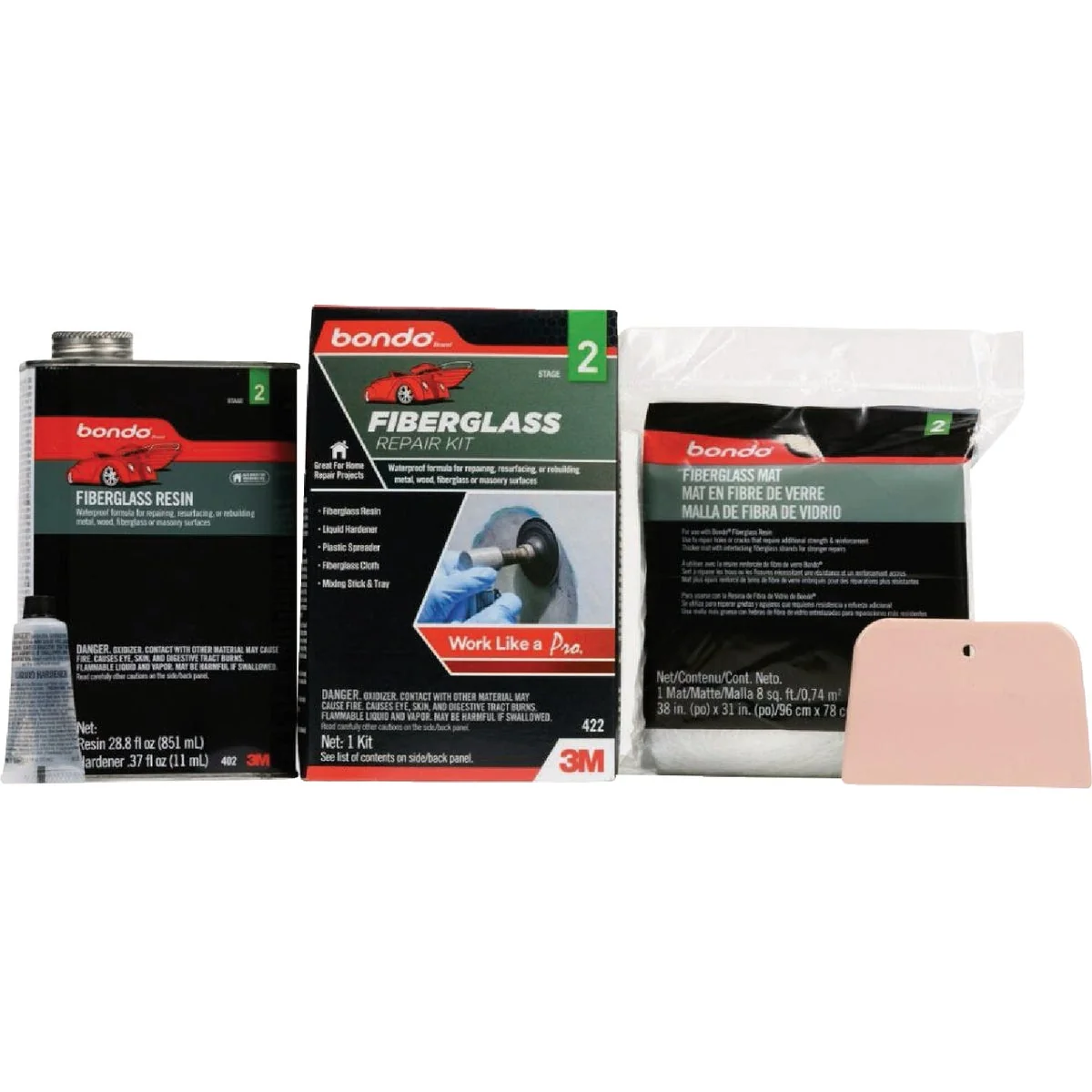 Optimized Bondo 0.9 Qt. Fiberglass Resin Repair Kit Quality