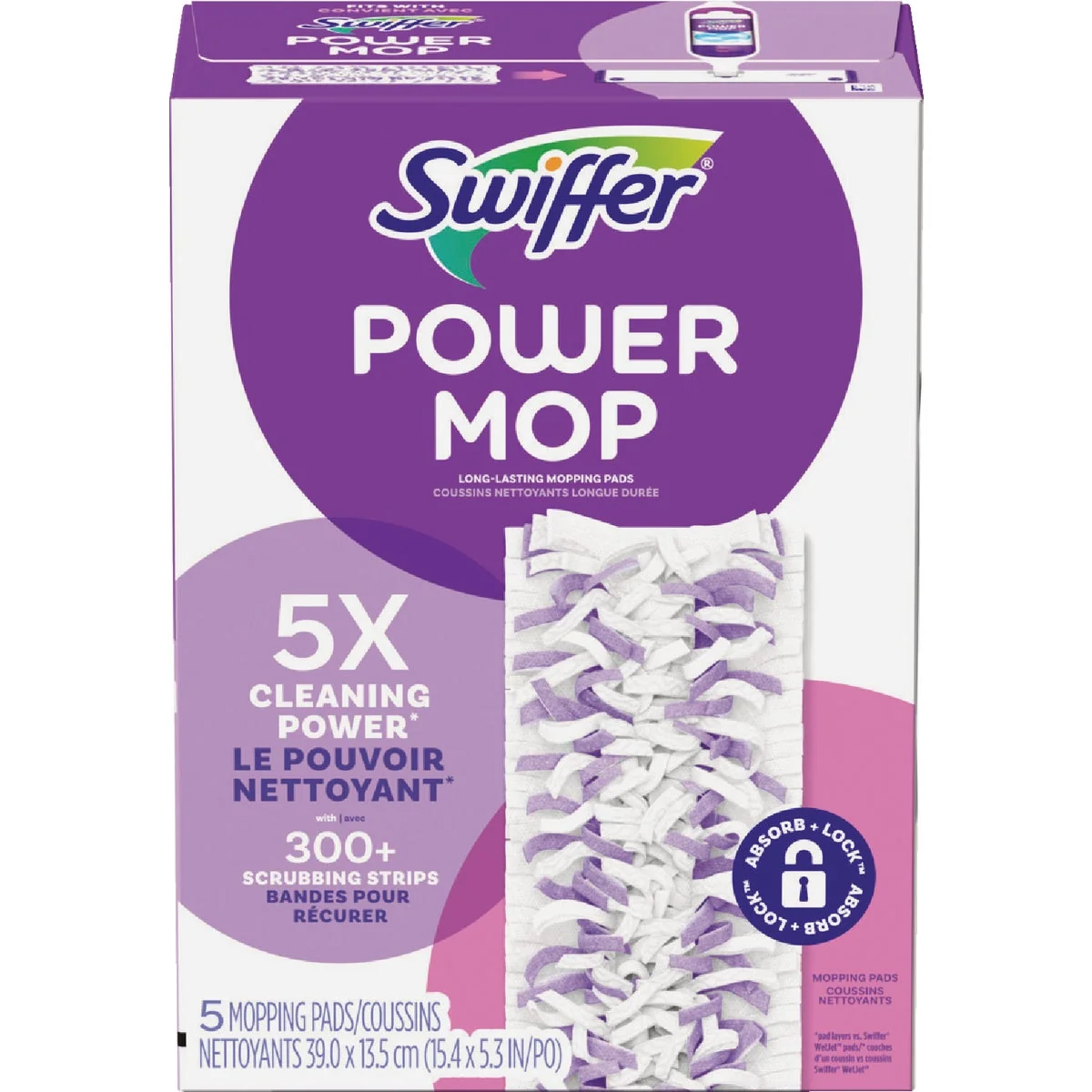 Effective Swiffer PowerMop Multi-Surface Mopping Pad Refill 5-Count Efficient