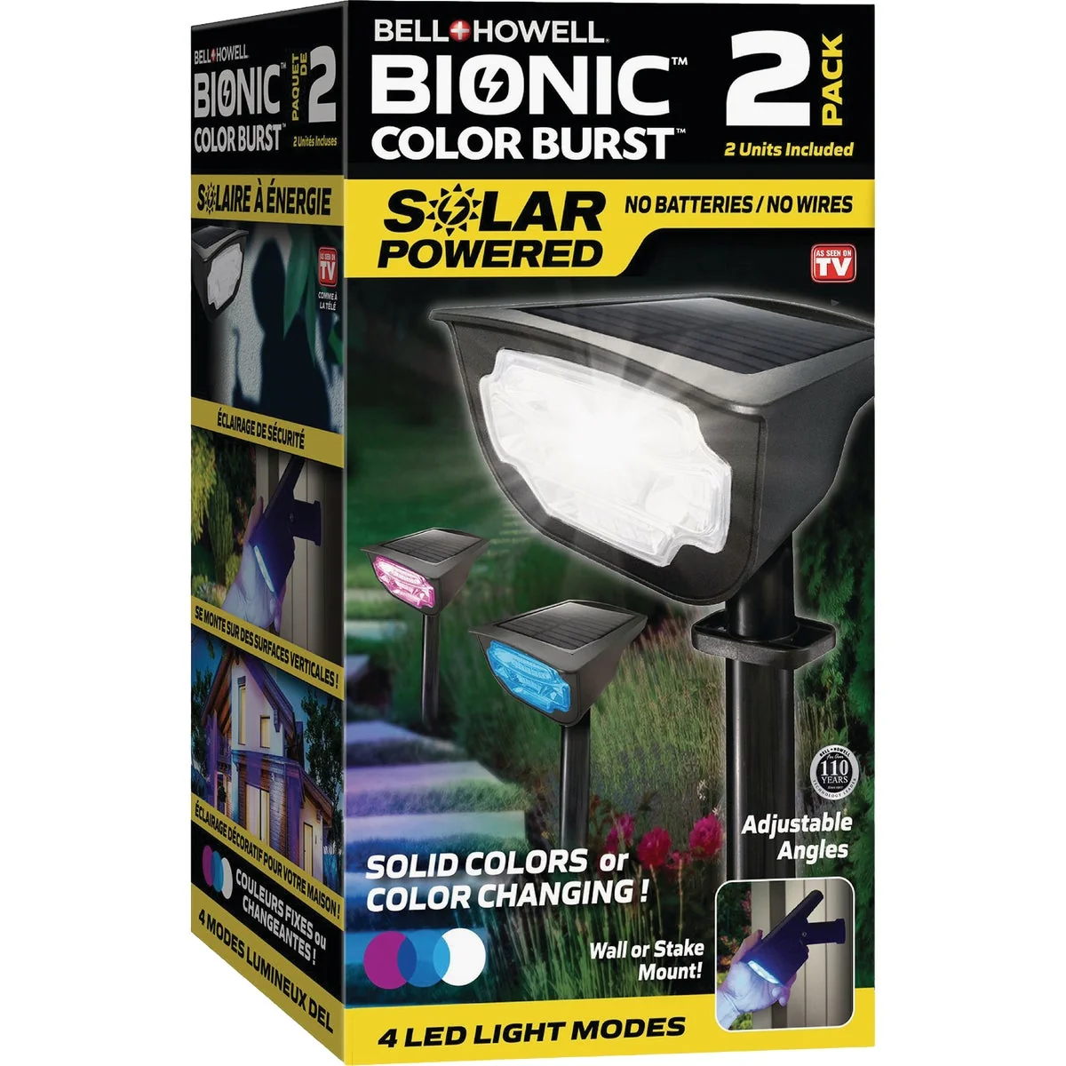 Environmentally Friendly Bell Howell Bionic ColorBurst Solar Path Light 2-Pack Advanced