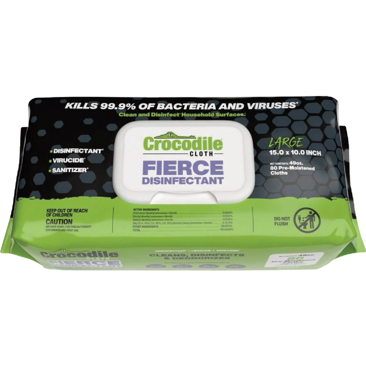 Minimalist Crocodile Cloth Fierce Disinfectant Wipes 80-Ct. Comfortable