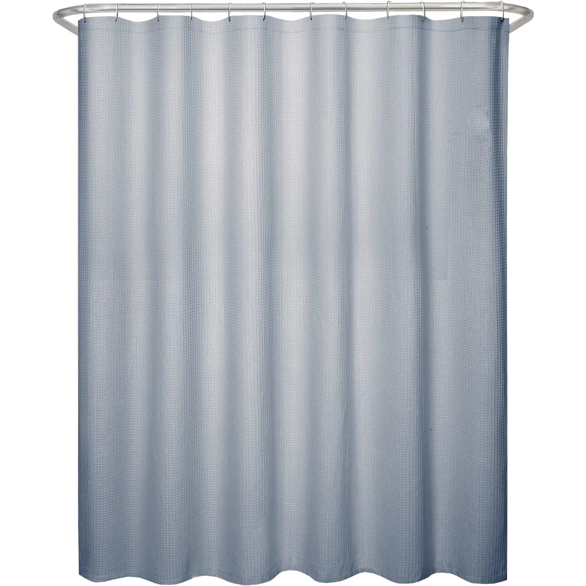 Prestigious Zenna Home 70 In. x 72 In. Spa Waffle Blue Polyester Shower Curtain Convenient