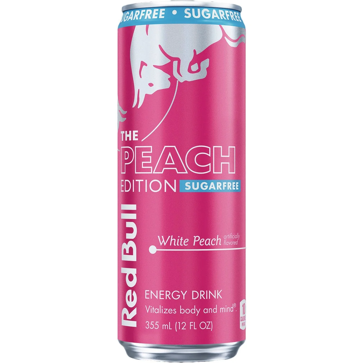 Soft Red Bull 12 Oz. Sugar- White Peach Energy Drink Powerful