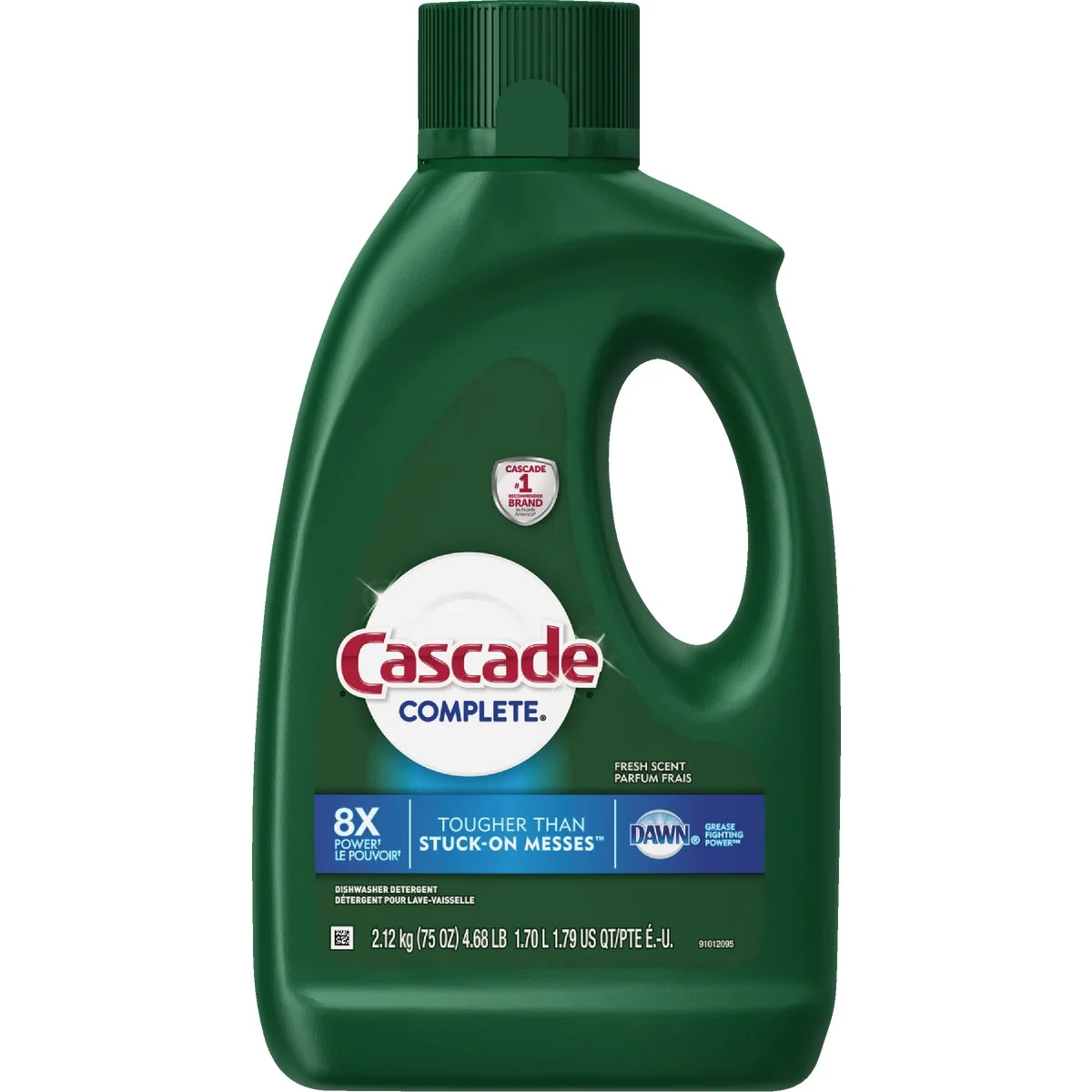 Genuine Cascade Complete 75 Oz. Fresh Scent Gel Dishwasher Detergent Long-Lasting