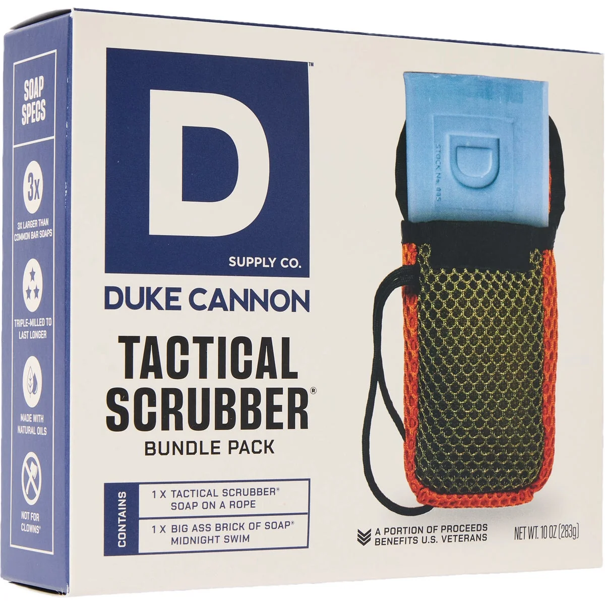 Optimized Duke Cannon Tactical Scrubber and Soap Bundle Midnight Swim Green