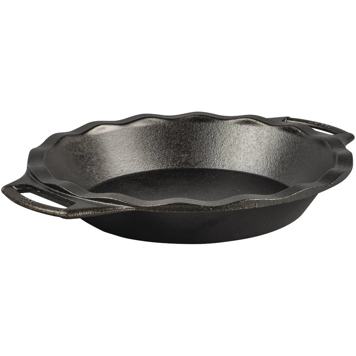Sophisticated Lodge 9 In. Seasoned Cast Iron Pie Pan with Dual Handles Artisan