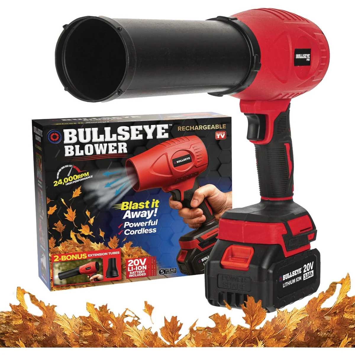 Flexible Bullseye 20V Cordless Blower with Charger Crafted