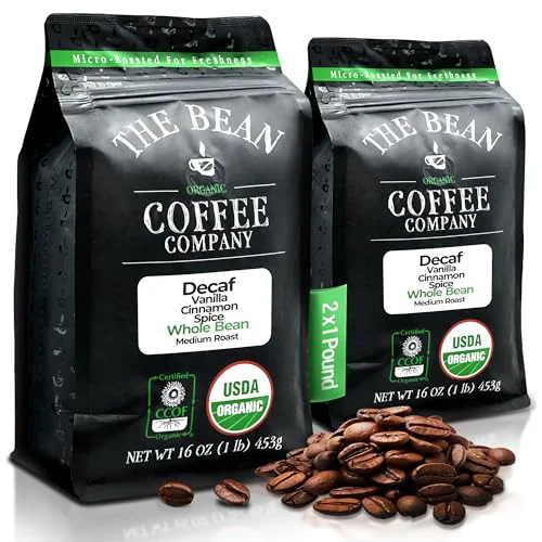 User-Friendly The Bean Organic Coffee Co. Decaf Vanilla Cinnamon 32 Ounce Breathable