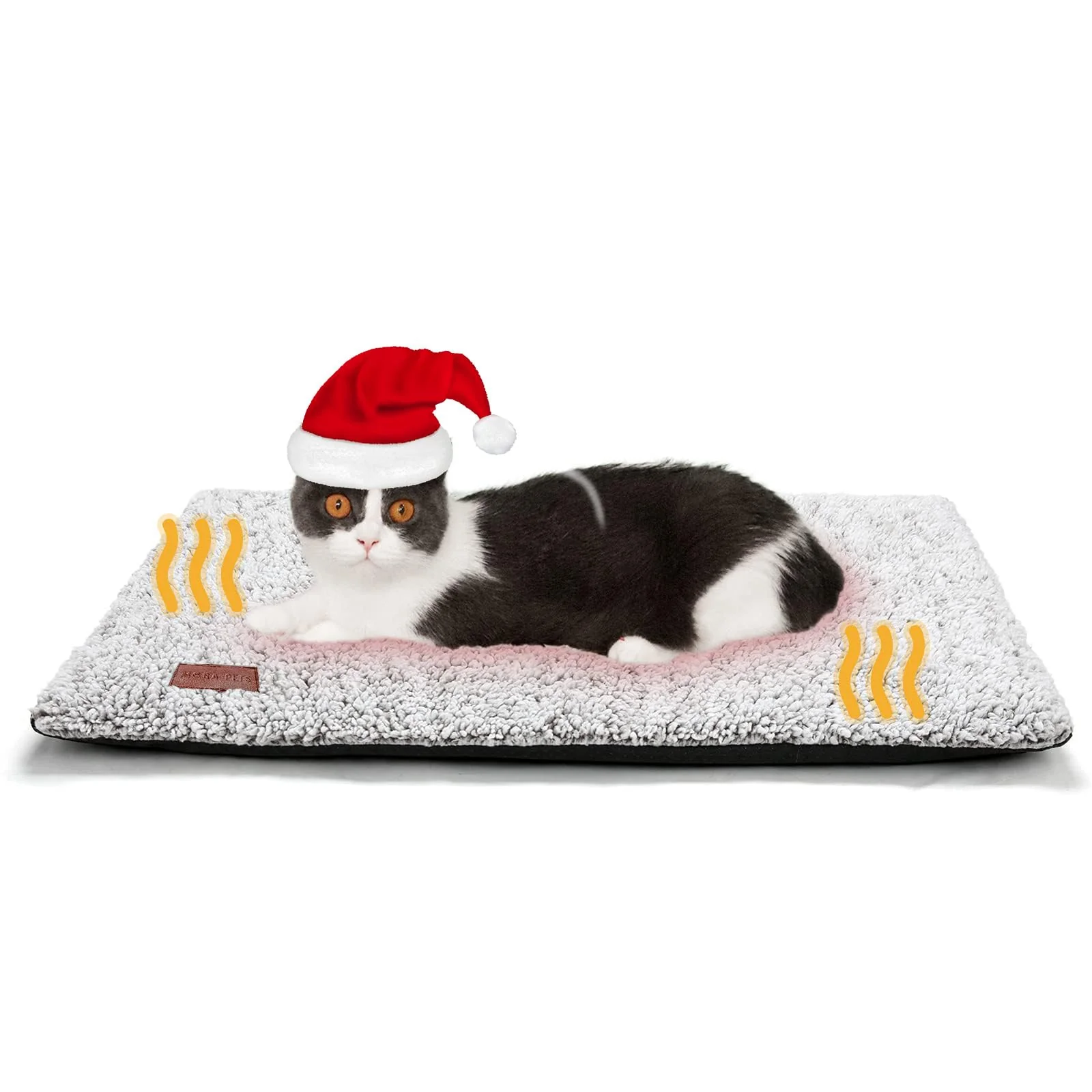 Relaxed Mora Pets Self Warming Cat Bed – 24x18 in Self-Heating Thermal Pet Pad Green