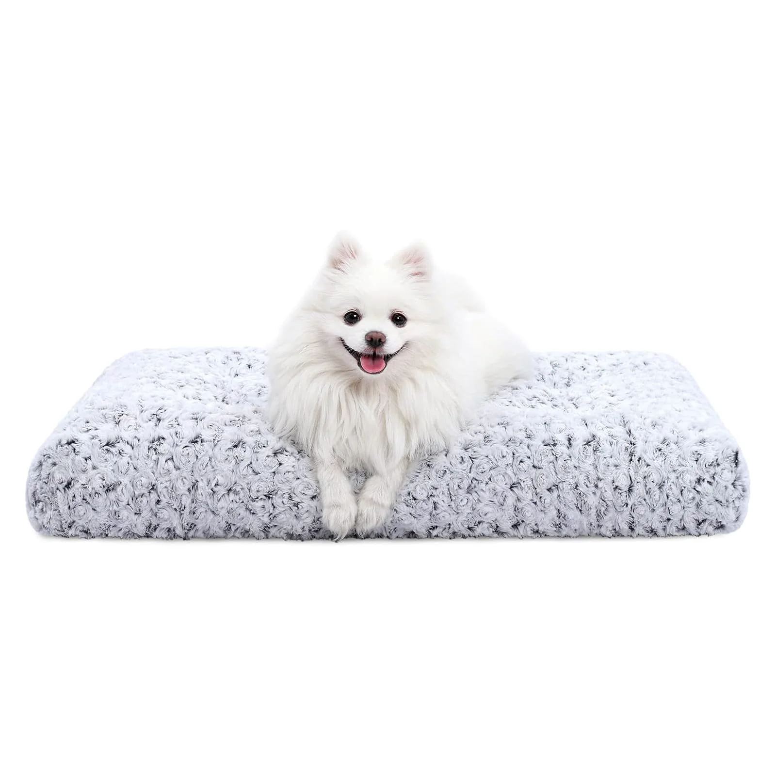 Reliable KSIIA Washable Dog Bed Deluxe Plush Kennel Pad – 23 x 18 in Anti-Slip Gray User-Friendly