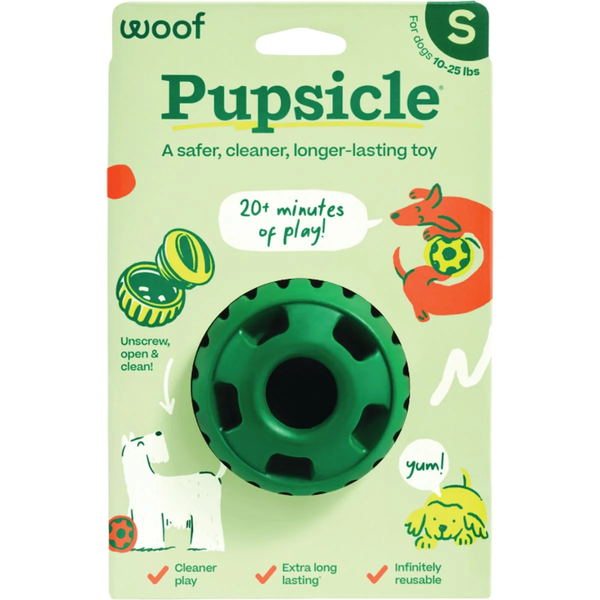 Selected Woof Pupsicle Small Green Dog Toy Prestigious