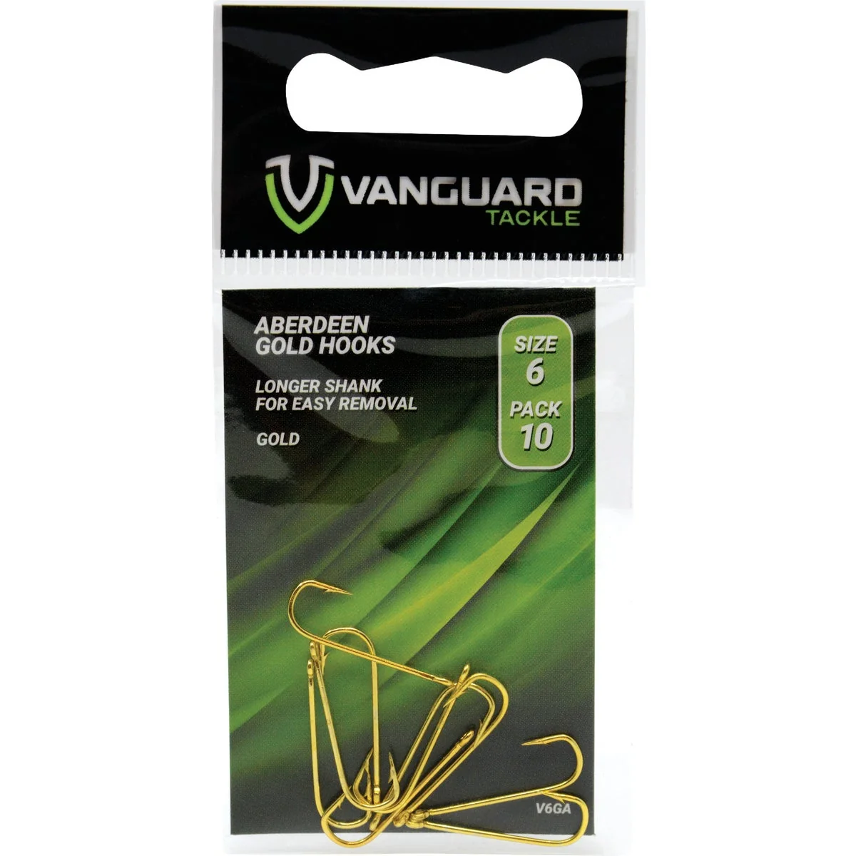 Reliable Vanguard Size 6 Aberdeen Gold Hooks 10-Pack High-End