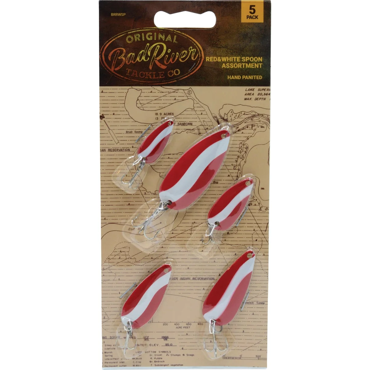Functional Bad River Red White Spoons 5-Pack Artisan