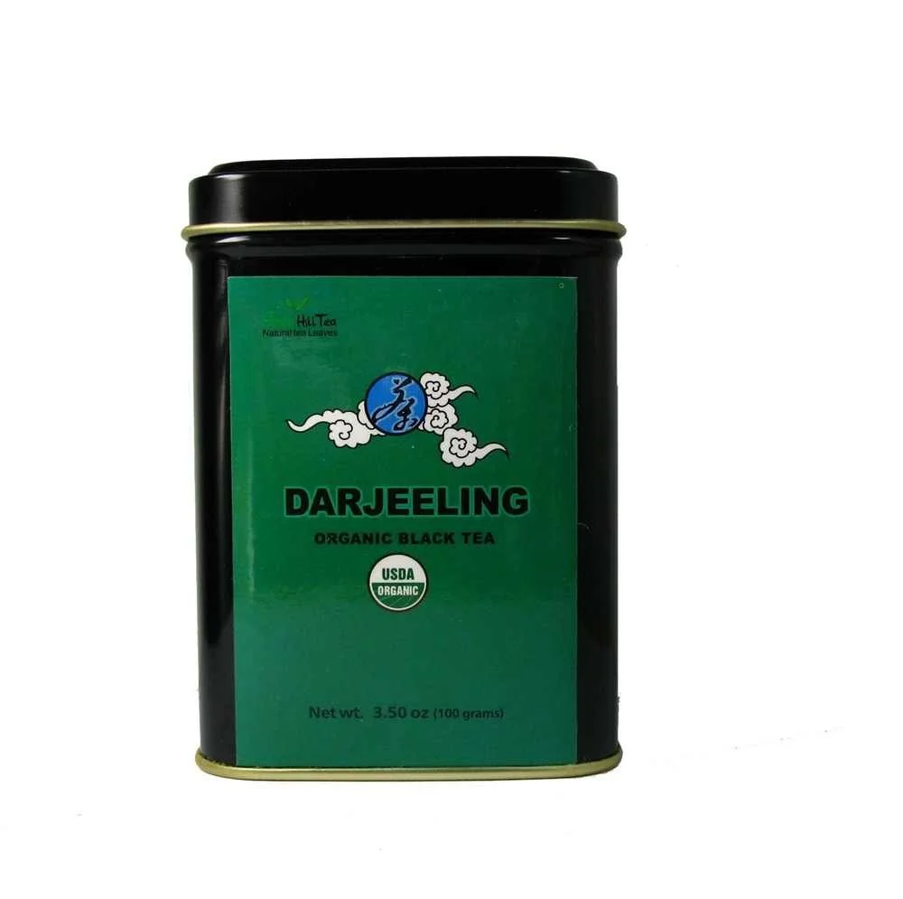 Sustainable tea Organic Darjeeling Tgfop Tea 3.50 oz in tea tin Enhanced