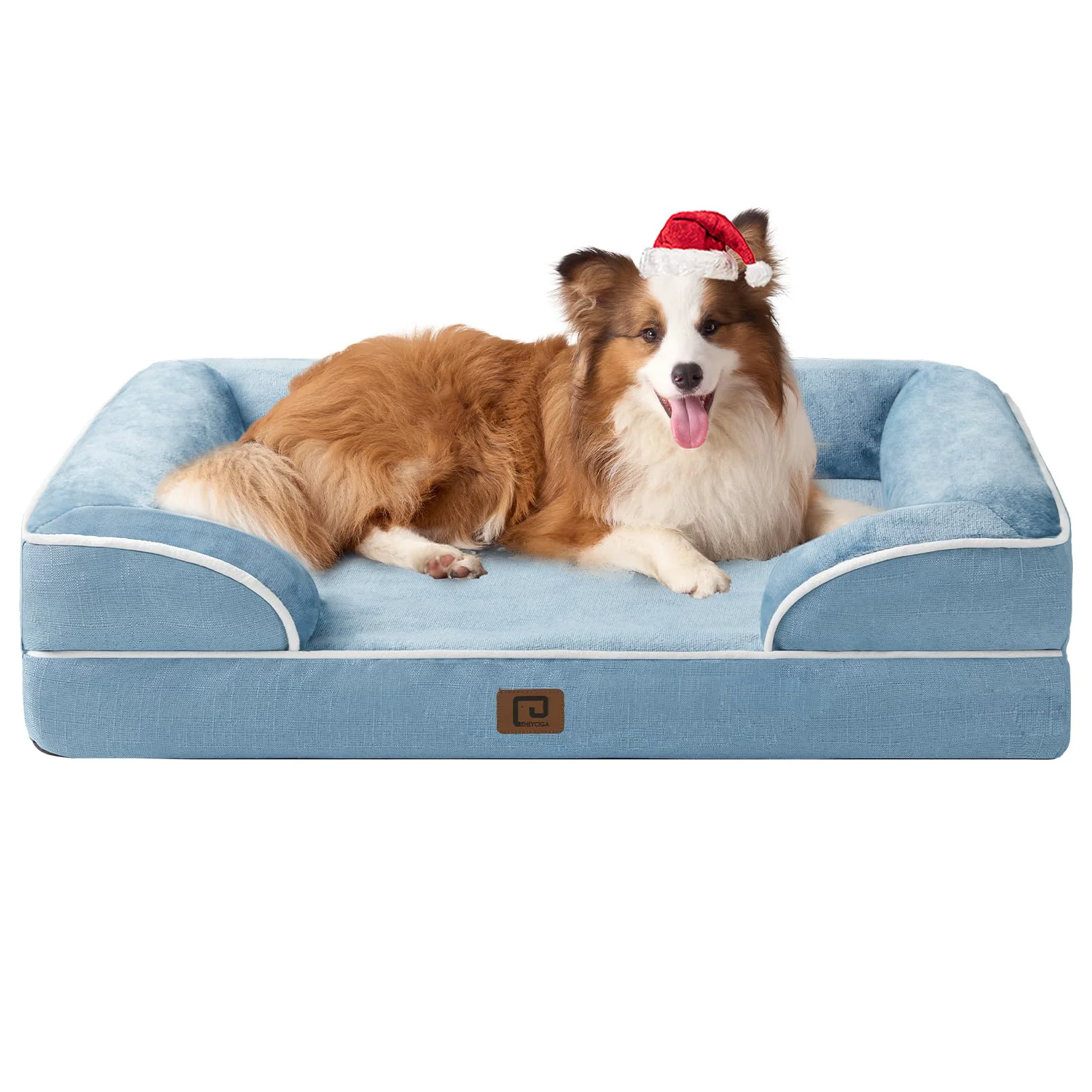 Fine EHEYCIGA Orthopedic Large Dog Bed – Waterproof Memory Foam 3-Sided Bolsters Effective