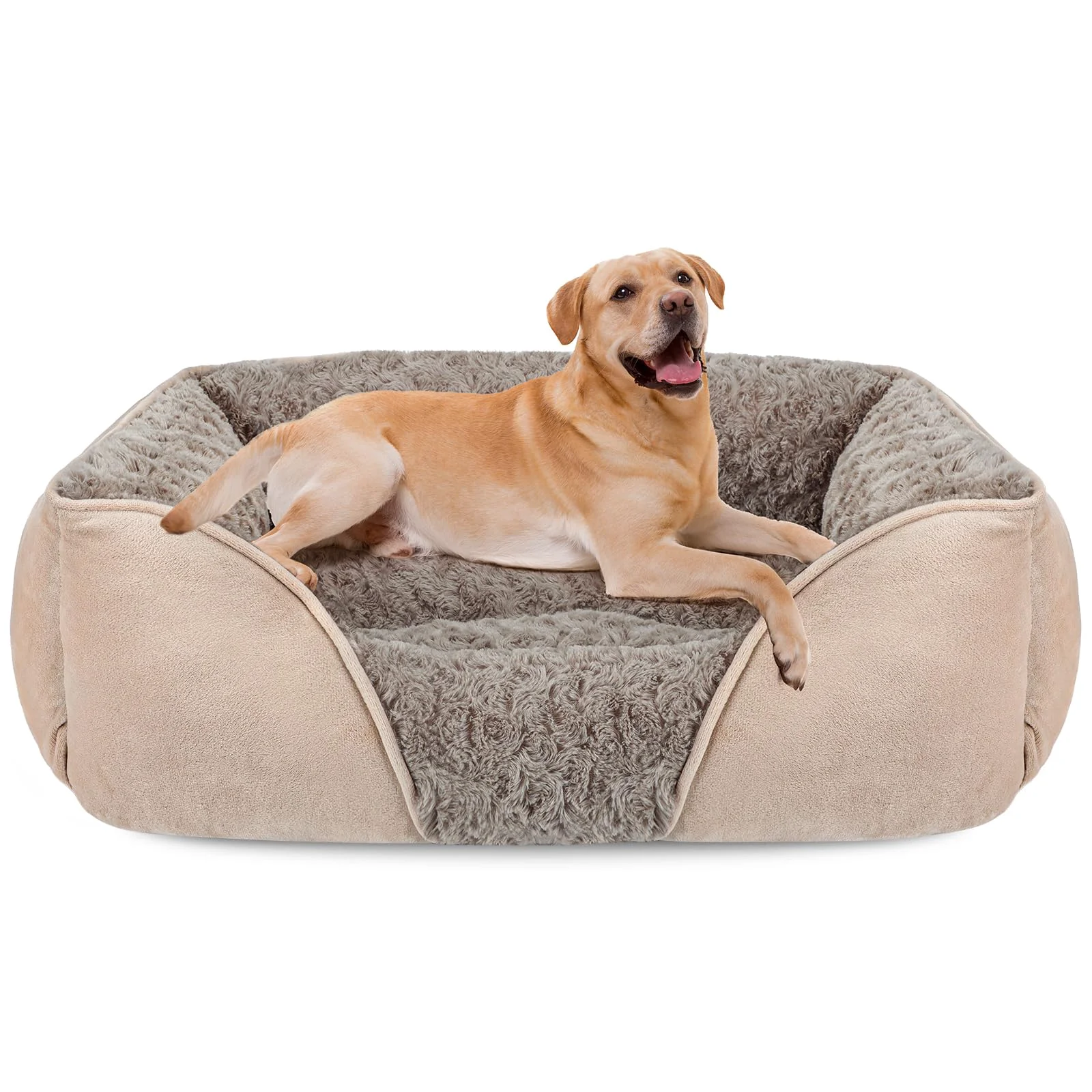 Genuine INVENHO XX-Large Dog Bed – Orthopedic Washable Anti-Slip Rectangle Cuddler 42x30x10 Fast