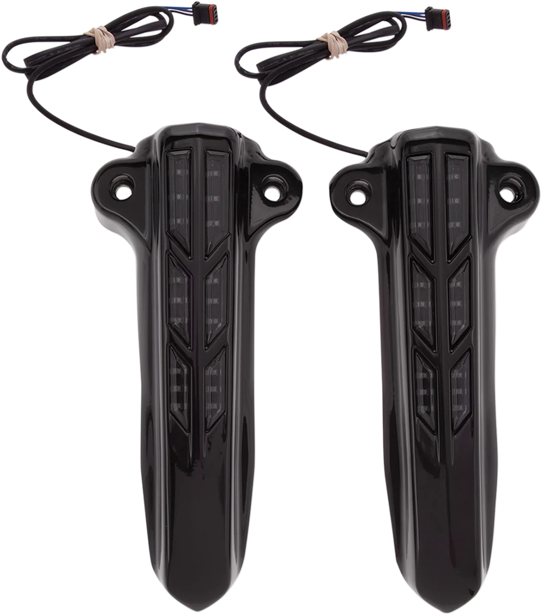 Smooth Ciro Forkini Lower Leg Covers - Gloss Black - With LEDs 43003 Comfortable