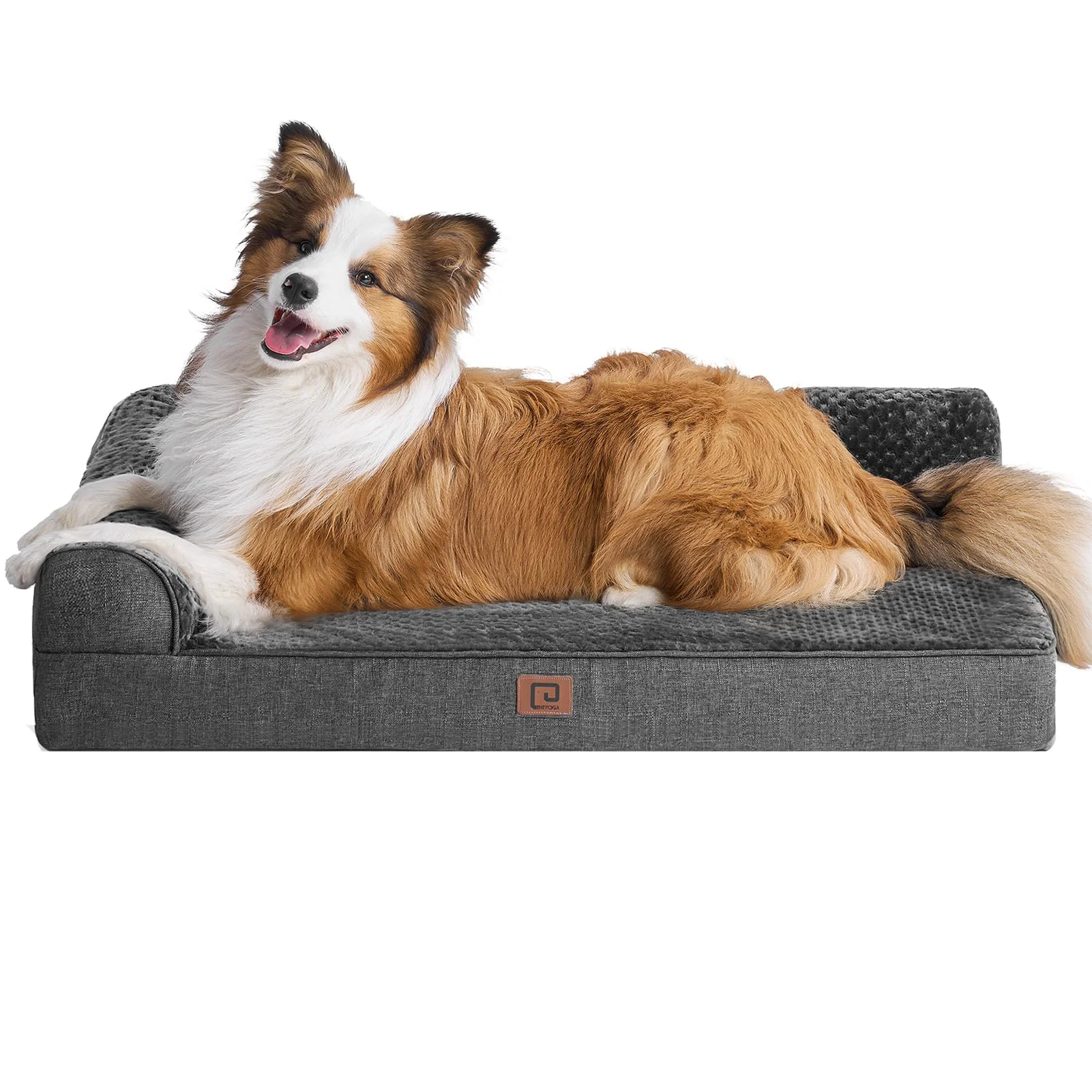 Minimalist EHEYCIGA Memory Foam Dog Bed XL – Orthopedic Waterproof Washable Cover 41x27x6 in Contemporary