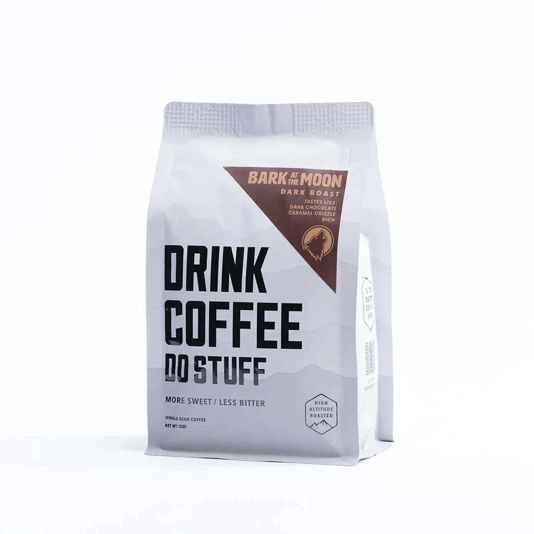 Specialty Drink Coffee DO Stuff Blend 2 Pound Bag Whole Bean Dark Roast Sweet Chocolate Caffeine Organic Lake Tahoe Coffee Bark at the Moon Superior