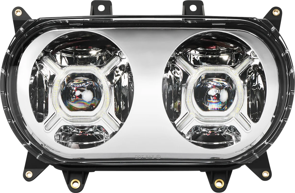Green Custom Dynamics ProGLOW Headlight - Chrome - Road Glide PG-RG-C Carefully Designed